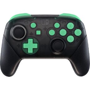 Mint Mint Green Repair Abxy D -Pad Zl Zl L R Keys لوحدة التحكم في Nintendo Switch Pro ، أزرار مجموعة كاملة من Nintendo Switch Pro ، غير متضمنة.