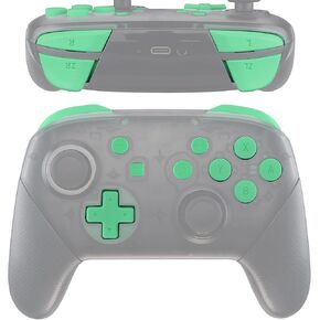 Mint Mint Green Repair Abxy D -Pad Zl Zl L R Keys لوحدة التحكم في Nintendo Switch Pro ، أزرار مجموعة كاملة من Nintendo Switch Pro ، غير متضمنة.