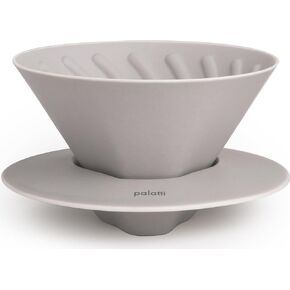 palatti Mist Porcelain Pour Over Coffee Dripper, Ceramic Pour Over Coffee Maker, Adapt to V60 Styles Cone Filters, Faster Flow Rate, Interchangeable Wall and Base, 1-4 cups