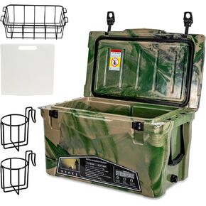 Hard Portable Insulated Cooler with Detachable Handle Heavy Duty for Camping, Fishing,Tailgating, Beach, Picnic, Boating, Sports
