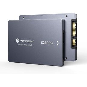 Yottamaster S25PRO 1TB SATA SSD 2.5'' SSD SATA III 6Gb/s Internal Solid State Drive Up to 500 MB/s, Upgrade Laptop and PC Desktop SSD for IT Pros, Office Users, Creators