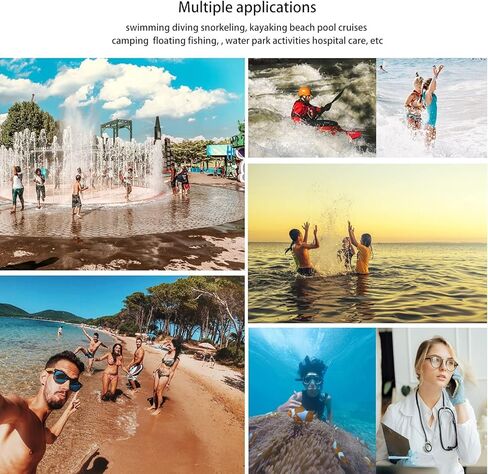 حقيبة هاتف مقاومة للماء ، Universal Phone Lanyard Case Case Bag Dry Accable مع iPhone 15 14 13 Pro Max Galaxy S24 S23 S22 بالإضافة إلى 7.2 "، IPX8 Beach Travels-Phite-Phite-2Pack in Kuwait