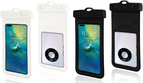 حقيبة هاتف مقاومة للماء ، Universal Phone Lanyard Case Case Bag Dry Accable مع iPhone 15 14 13 Pro Max Galaxy S24 S23 S22 بالإضافة إلى 7.2 "، IPX8 Beach Travels-Phite-Phite-2Pack in Kuwait