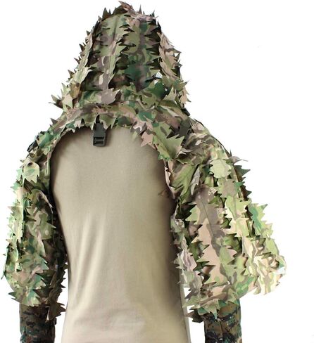 ROCOTACTICAL Sniper Ghillie Viper Hood with 3D Laser-cut leaves, Tactical Ghillie Suit Foundation in Saudi Arabia