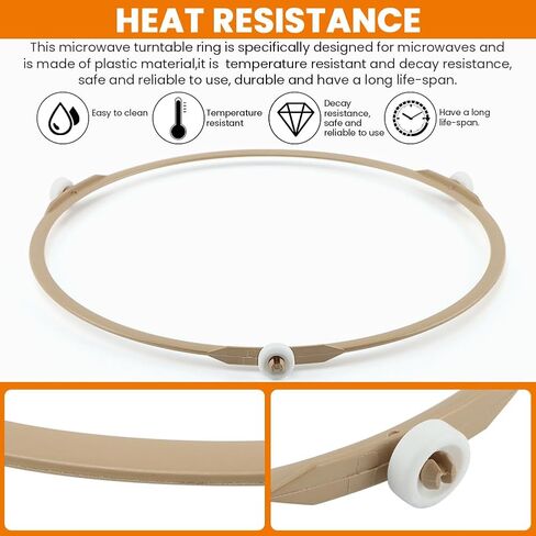 Microwave Turntable Ring, microwave accessories, Microwave Oven Tray Swivel Roller Support Ring, Oven Glass Plate Rotating Tray Support, Roller Height 1.4 cm(SIZE:17.8cm/7.01inch) in Kuwait