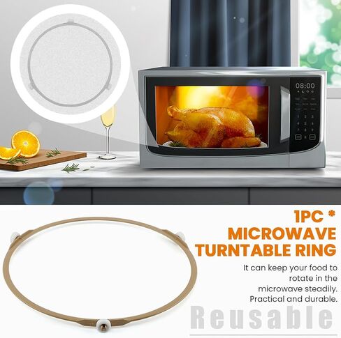Microwave Turntable Ring, microwave accessories, Microwave Oven Tray Swivel Roller Support Ring, Oven Glass Plate Rotating Tray Support, Roller Height 1.4 cm(SIZE:17.8cm/7.01inch) in Kuwait