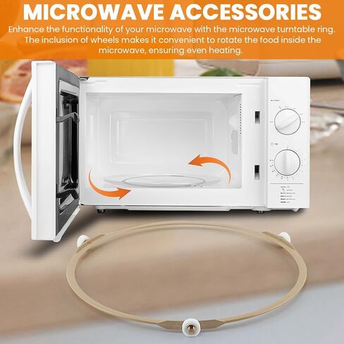 Microwave Turntable Ring, microwave accessories, Microwave Oven Tray Swivel Roller Support Ring, Oven Glass Plate Rotating Tray Support, Roller Height 1.4 cm(SIZE:17.8cm/7.01inch) in Kuwait