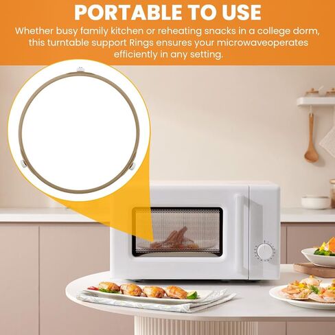 Microwave Turntable Ring, microwave accessories, Microwave Oven Tray Swivel Roller Support Ring, Oven Glass Plate Rotating Tray Support, Roller Height 1.4 cm(SIZE:17.8cm/7.01inch) in Kuwait