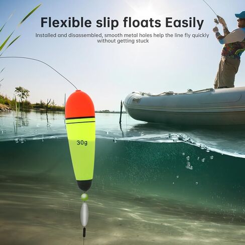 أصوات الأسماك الأريدية تطفو اللباس المرجون إيفا الرغوة ، عوامات الصيد المرجحة ، عوامة صيد إيفا-سليدر بوببرز للمياه المالحة للمياه العذبة (5 مساءً 30 جرام) in Kuwait