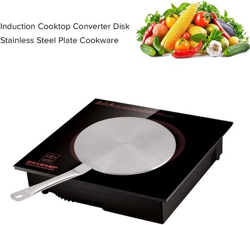 FDIT DOFFUSER FESTER FESTER BASTUSER PLATFUSER مع مقبض لموقد غاز تحريض COOKTOP DOFFUSER SUPPLEST (24 سم/9.44 '') in Kuwait