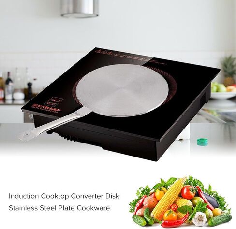 FDIT DOFFUSER FESTER FESTER BASTUSER PLATFUSER مع مقبض لموقد غاز تحريض COOKTOP DOFFUSER SUPPLEST (24 سم/9.44 '') in Kuwait