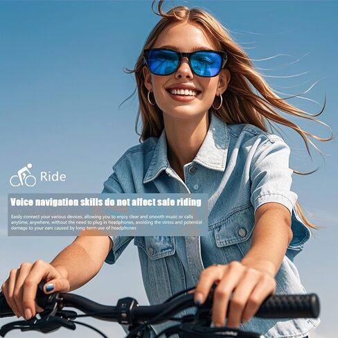 GS05 Smart Glasses with Magnetic Lenses, Bluetooth Glasses for Women Men, UV400 Polarized/Anti-blue light lens,Open Ear Music in Kuwait
