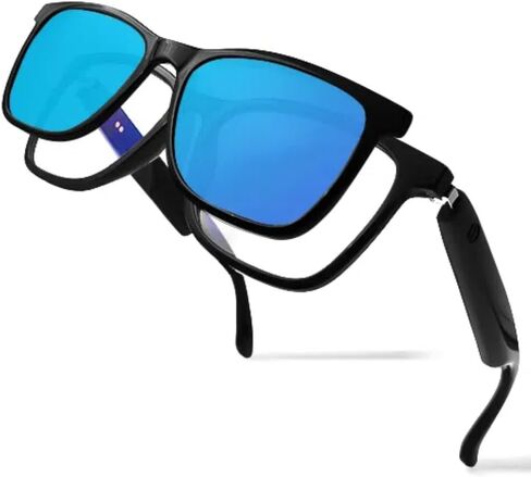 GS05 Smart Glasses with Magnetic Lenses, Bluetooth Glasses for Women Men, UV400 Polarized/Anti-blue light lens,Open Ear Music in Kuwait