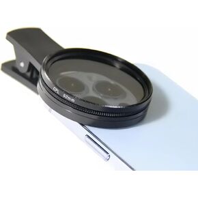 52mm Clip-on CPL Lens Filter, CPL Filter for iPhone 15 14 13 Samsung Xiaomi Google Pixel and Other Smart Phones