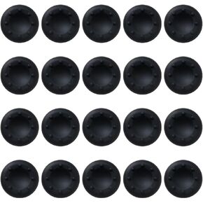 20 x Silicone Analog Joystick Thumbstcks Thumb Stick Grips Caps Cover for PS4 PS3 Xbox One Xbox 360 PS2 Controllers (Black)