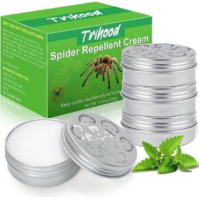 4 Pack Peppermint Oil Spider Repellent Indoor - Powerful Spider Repellent with Plant-Based Ingredients, Keep Spider Away from Indoor Outdoor Room Basement Garage Kids Pet Safe, Easy to Use