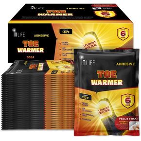 InLIFE Warmer for Toe, Wider Area Covered, Outdoor Activities, Air-Activated, Single Use, Ready to Use, Consistently Long Last for 6 Hours, Odorless, 2 Units in Each Pack, 20 Packs