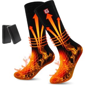 Heated Socks for Women Men Teenager 3.7V 4000mAh Rechargeable Electric Socks for Cycling Camping Fishing Skiing Skating Hunting Hiking