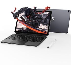 2-in-1 tablet/laptop (2025) ، 10.1 "Windows 11 Pro Tablet PC مع لوحة المفاتيح وقلم القلم ، وقلم 12 جيجابايت 256 جيجا بايت ، و Intel Core M3-8100y (حتى 3.4 جيجاهرتز) ، HD Touchscreen ، BT5.0 WIFI ، USB A ، Type-C ، HDMI