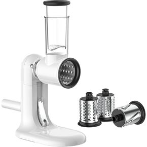 Gvode Rotary Cheese Grater, Cheese Grater Hand Crank, Kitchen Vegetable Slicer with 3 Blades, Includes Cheese Grater,Grinding Powder, Vegetable Slicer Shredder