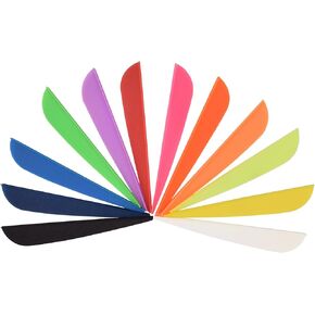 GPP 100PK 3 inch Plastic Arrow Vane TPU Fletchings for DIY Arrow Archery Bow