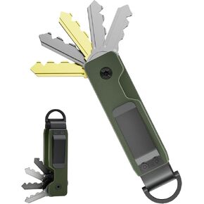 Key Organizer, Compact Key Holder for Keychain, Metal Minimalist Pocket Key Chain, Secures 1-5 Keys