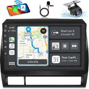 ستيريو راديو سيارة لتويوتا تاكوما 2005-2015: (2+64g) وحدة رأس اللمس HD 9 بوصة مع Carplay/Android Auto GPS التنقل - 1280 * 800 كاميرا احتياطية FM SWC 5GWIFI