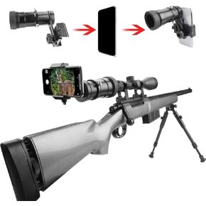 SOLOMARK Rifle Scope Smartphone Adapter, Quick Telescopic Focus Adjuster and Wrap Gun Scope (Out Diameter of Eyepiece Within 37-46mm) Adapter Record Hunting Moment by Phone