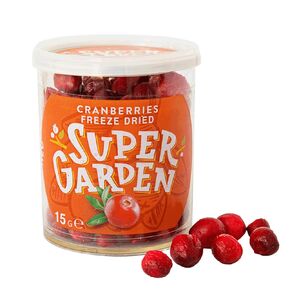 Super Garden Freeze Dried Cranberries | Crunchy Freeze Dried Fruit | Delicious & 100% Pure Dried Lingonberries | No Sugar Added Freeze Dried Berries | Perfect Healthy Fruit Snacks | 0.53oz