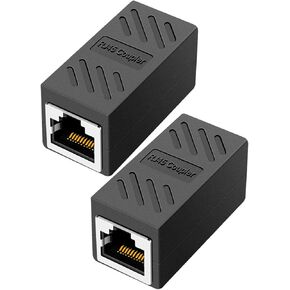 Cat6 RJ45 FF Black 2P Adapters