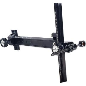 SAS Archery Recurve Bow CNC Target Sight T Shape Adjustable with Ring and Single Fiber Optical Pin Sight Aluminum Detachable for Compound Competition Olympic Style Hunting Practice Range RH or LH