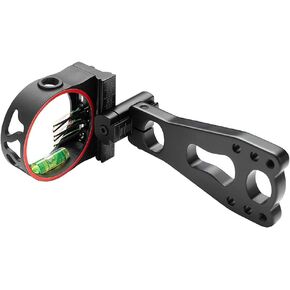 Octane Stryker Lightweight Compact Accurate Ultra-Bright 5-Pin Bow Sight with Hi-Vis Level for Archery, Hunting, Shooting