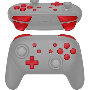 eXtremeRate Passion Red Repair ABXY D-pad ZR ZL L R Keys for Nintendo Switch Pro Controller, DIY Replacement Full Set Buttons with Tools for Nintendo Switch Pro Controller - Controller NOT Included