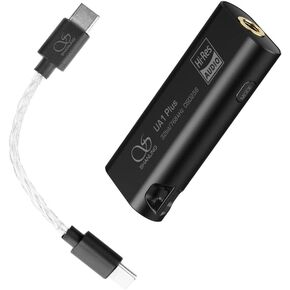 SHANLING UA1 Plus Headphone Amps Amplifier Tiny Portable USB DAC High Resolution Dual 43131 DAC,CT701 USB Receive Chip,Support Up to 768kHZ/32bit,DSD256 Android app Control (Silver(C to C))
