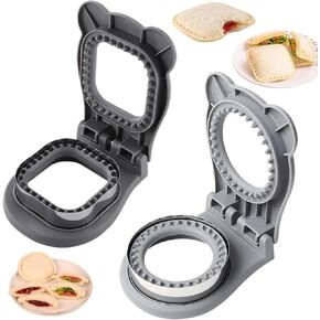2 Pcs Uncrustables Sandwich Cutter and Sealer, Crustless Breakfast Sandwich Maker and Cutter, Sandwich Cutters Makers & Panini Presses for Kids Lunch Breakfast Brunch Lunchbox and Bento Box
