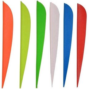 ISPORT 2.5'' 3" 4'' 5'' Archery Vanes Fletches Plastic DIY Arrow Fletching 50pcs 100pcs 3 Color Mixed Random Color