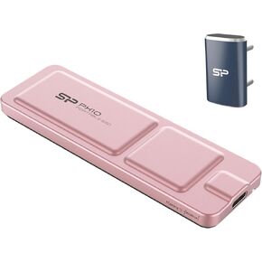 طاقة السيليكون 1 تيرابايت PX10 USB-C 3.2 Gen 2 SSD W/Type-C USB Dongle (Pink) in Kuwait