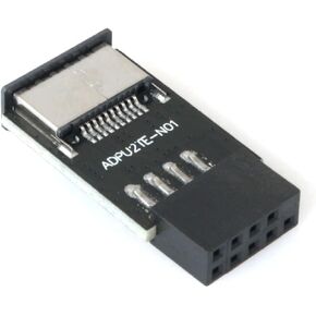 RLECS USB 2.0 Front Panel Header to Type-C Internal Adapter 9Pin to 20Pin, USB 2.0, 5Gbps, Windows XP, Win7, Win8, Win8.1, Win10 Compatible