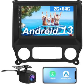 Android 13 Car Radio Stereo for Chevy Silverado GMC Sierra 2014-2018 with Wireless Carplay Android Auto