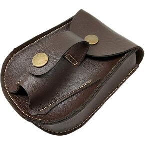 2 in 1 Hunting Slingshot Pouch, Catapult Steel Ball Ammo Bag Case Handmade Leather Waist Pouch