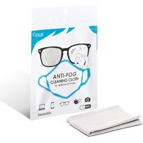 Cyxus Anti Fog Cloth for Glasses, Antifog Cloth for Eyeglasses, Screen, iPad, iPhone, Tablet, Cell Phone, Camera Lenses Reusable Cleaning Cloths