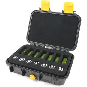 9V & CR2 CR123A Lithium Battery Storage Case,14 Slots Organizer Box for CR17345/CR16340/CR18350/CR15270(CR2)/PP3, Waterproof Hard Case for Household Outdoor,[Battery Not Included,Case Only]