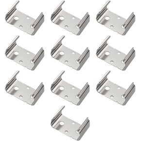 10PCS Silver 9-Volt Battery Clips Battery Holder Clip AA Double Battery Holder Fixing Clip Instrument Battery Clips Battery Support Clamp