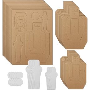10 Set 50 Pcs Cardboard Targets for Shooting Silhouette Targets in Reduced Scale Dry Fire Targets Torso Targets for Shooting Range and Practice