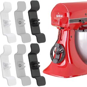 Cord Organizer for Appliances, 6PCS Cord Holder, Cord Wrapper for Kitchen Appliance, Cord Keeper Cord Winder for Kitchen Organizers and Storage, Wire Holder Stick On Mixers/Coffee Maker/Rice Cooker