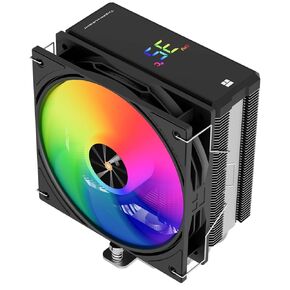 Thermalright Assassin X 120R Digital ARGB Black CPU Cooler, Digital Screen Top Cover, TL-P12-S PWM Quiet Fan CPU Air Cooler, Computer Heatsink Cooling, Support AM4/AM5,Intel LGA1851/1700/115X/1200