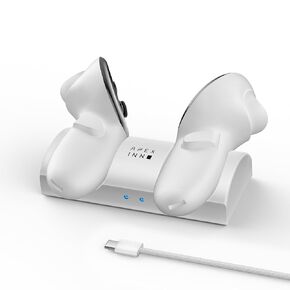APEXINNO Compact Charging Dock Compatible with Meta Quest 3S/3 Controllers,Charging Station for Oculus Quest 3S/3 Accessories,Magnetic Charger Stand for Controller with 2 Rechargeable Battery