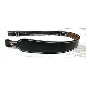 Leather Cobra Rifle Gun Sling Buffalo Leather Rifle Gun Cobra-Style Sling - Chestnut Tan Fits 1' Swivels