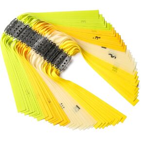 23pcs Slingshot Replacement Band Sets Flat Elastic Latex Material, 0.4-0.85mm Thickness for Outdoor Catapult Shooting Professional Hunting