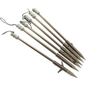 Stainless Steel Slingshot Fishing Arrow Silver color Pack of 6